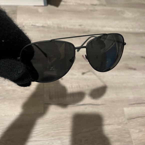 Prada Linea Rosa PolarizedSunglasses 55US 61 Black Matte Grey with Ferrari Red - Picture 6 of 6